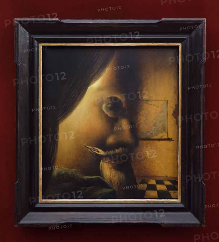 Painting 'The Image Disappears' by Spanish surrealist painter Salvador Dalí (1938) on display in the Salvador Dalí Theatre and Museum in Figueres, Catalonia, Spain.