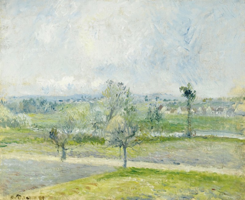 Camille Pissarro
Ecole française
Effet de pluie au Valhermeil, Auvers-sur-Oise
1881
Huile sur toile (38 x 46 cm)
Collection particulière