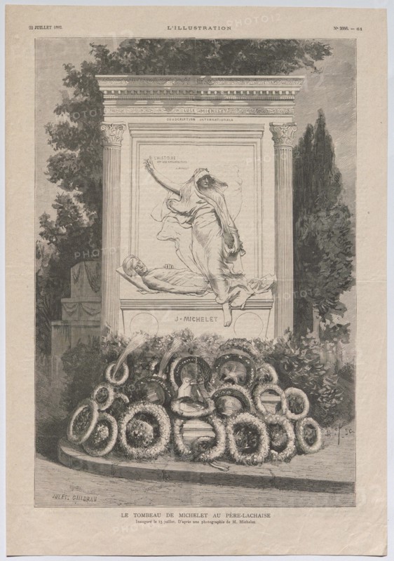 The tomb of Michelet to the pere-lachaise ". Das Grab of the Historikers Jules Michelet in Père-Lachaise. Unknown