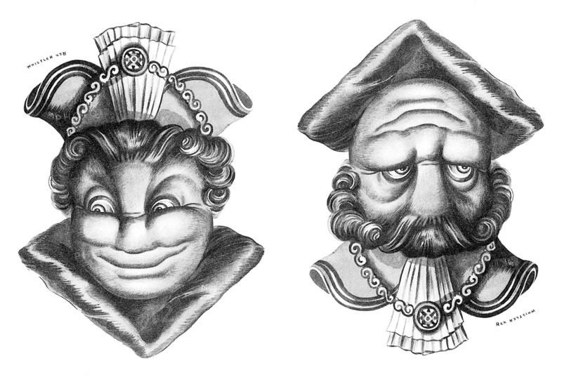 Rex Whistler - The “Reversible Faces” of Rex Whistler - Mayor and Judge
