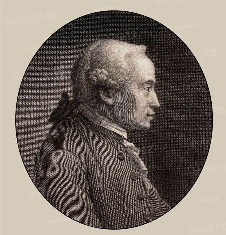 Immanuel Kant, 1724 - 1804, German philosopher of the Enlightenment, digitally altered