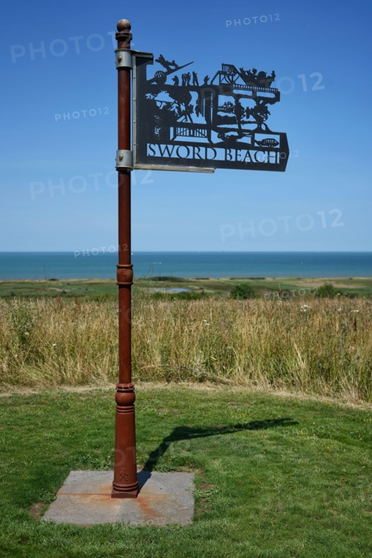Metal Utah Beach Marker at The British Normandy Memorial.