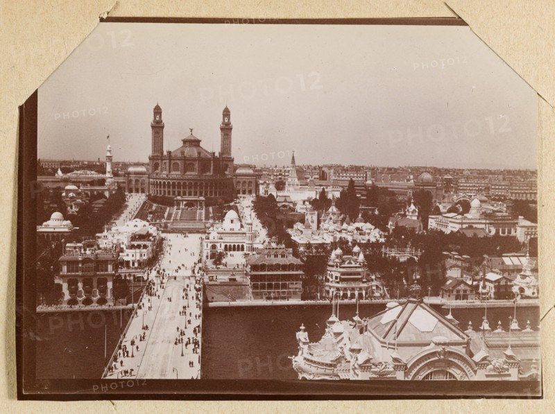 Anonymous. Album of the Universal Exhibition of 1900. General view of Trocadéro. 1900. Museum of Fine Arts of the City of Paris, Petit Palais. Year 1900, Belle Epoque, universal exhibition 1900