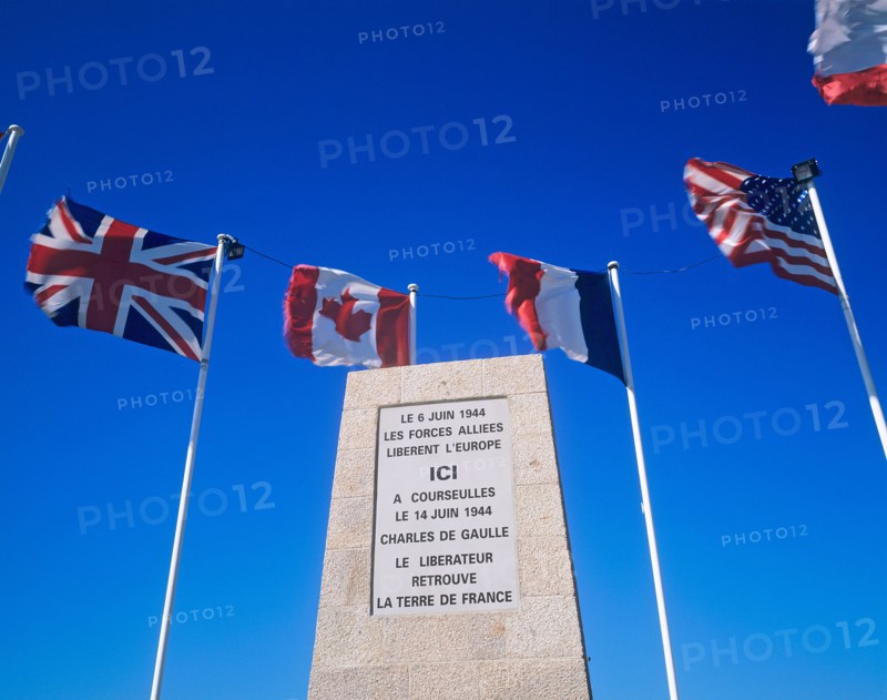 Monument and Flags Sword Beach