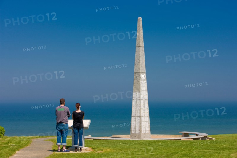 The 1st infantry division monument near Omaha Beach Normandy France