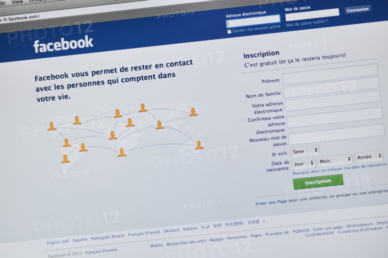 Facebook website - French