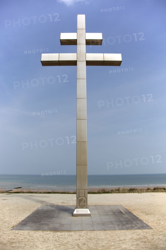 The Cross of Lorraine monument at Juno Beach, Normandy.