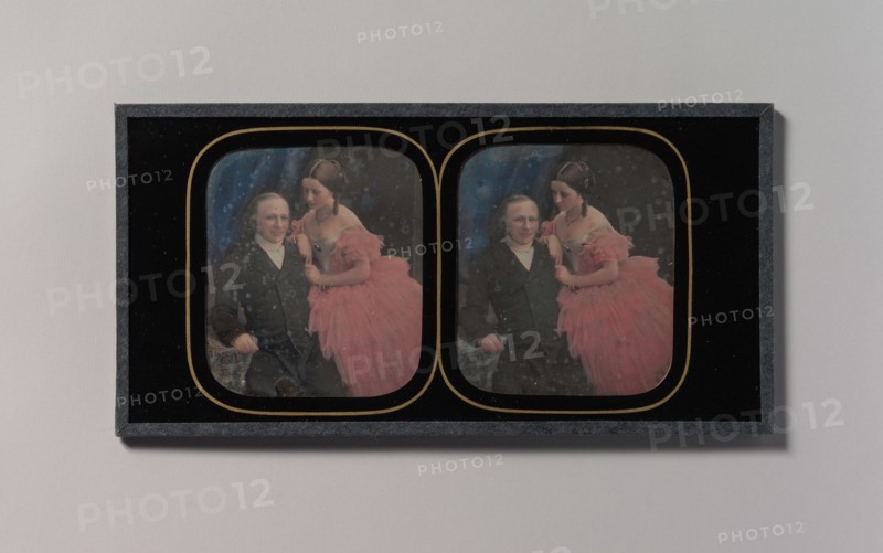 Stereograph, the Doctor and His Daughter, Unknown, 1850s