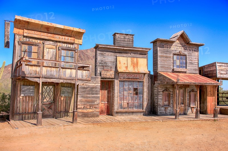 Stage 2 film set buildings at the Old Tucson Film Studios amusement park in Arizona