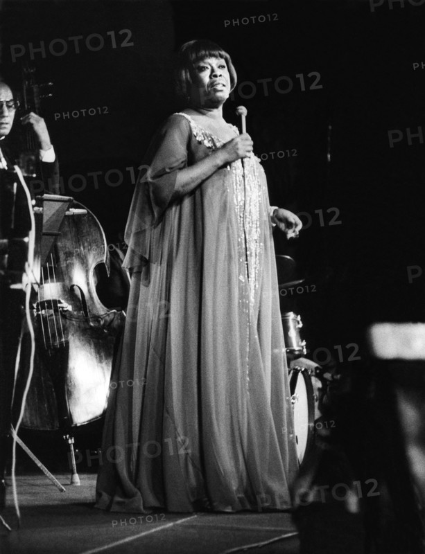 SARAH VAUGHAN  African-American jazz singer at stage