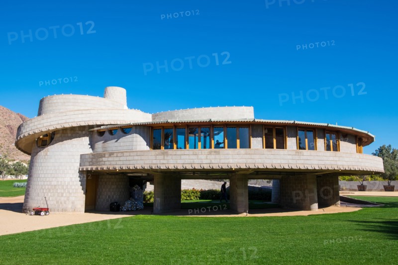Exterior of the David and Gladys Wright house designed by Frank Lloyd Wright, Phoenix, Arizona