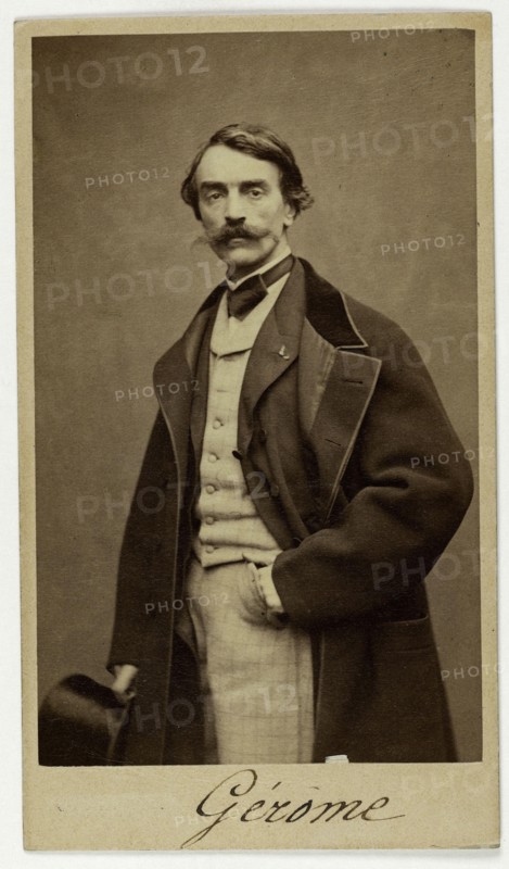 Portrait of Jean-Léon Gérôme (1824-1904) (painter) Portrait de Jean-Léon Gérôme (1824-1904), peintre. Carte de visite (recto). Photographie anonyme. Tirage sur papier albuminé. 1870-1890. Paris, musée Carnavalet.