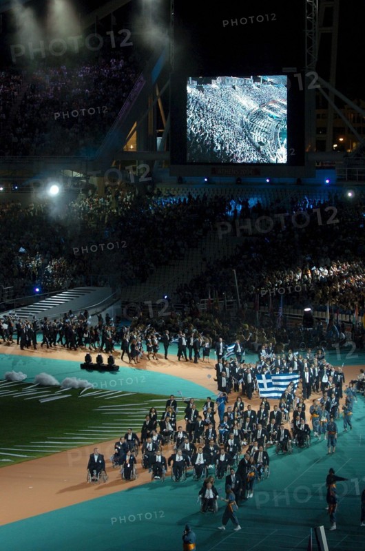 Athens, Greece  17SEP04: Opening ceremony of the Athens 2004 Paralympic Games at Olympic Stadium.  ©Bob Daemmrich