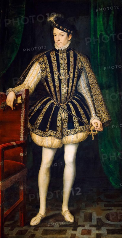 Charles IX (1550–1574), King of France, portrait painting by Francois Clouet, 1566