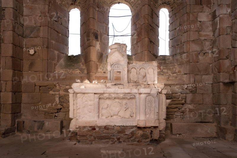 Ruin of the village of Oradour sur Glane in France, remnant of a former war massacre