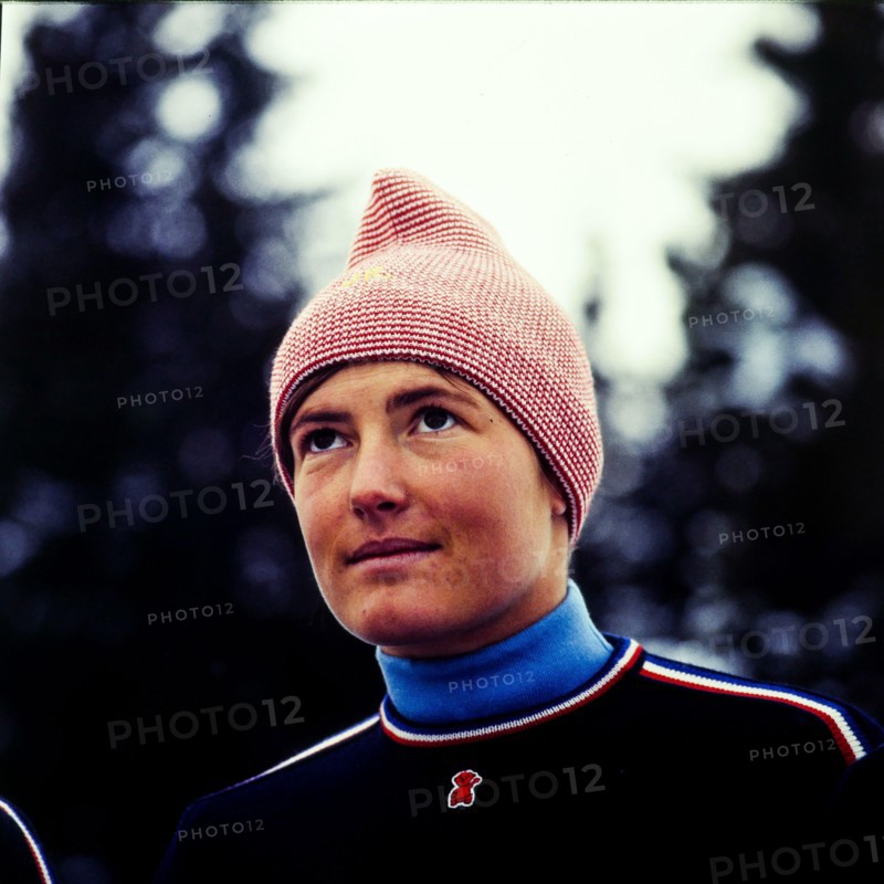 Jacqueline Rouvier, French olympic female ski Team, Grenoble winter Olympic Games, Grenoble, Isere, France, 1968