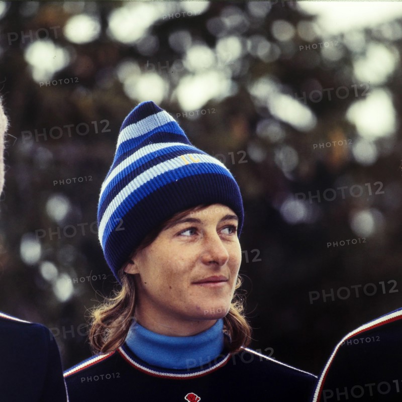 Ingrid Lafforgue, French olympic female ski Team, Grenoble winter Olympic Games, Grenoble, Isere, France, 1968