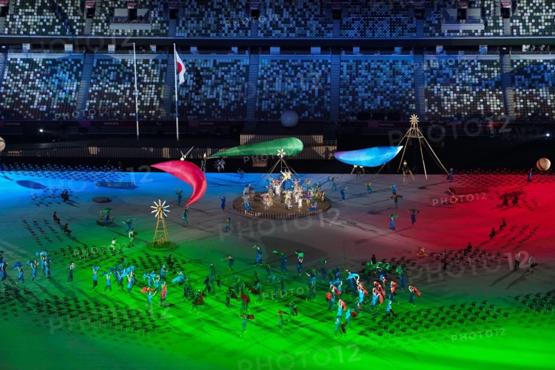 TOKYO, JAPAN - AUGUST 24: General overview during the Opening Ceremony of the Tokyo 2020 Paralympic Games at the Olympic Stadium on August 24, 2021 in Tokyo, Japan (Photo by Ilse Schaffers/Orange Pictures) NOCNSF ATLETIEKUNIE