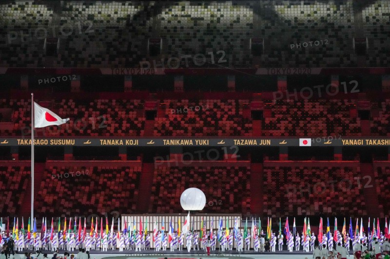 TOKYO, JAPAN - AUGUST 24: General overview during the Opening Ceremony of the Tokyo 2020 Paralympic Games at the Olympic Stadium on August 24, 2021 in Tokyo, Japan (Photo by Helene Wiesenhaan/Orange Pictures) NOCNSF ATLETIEKUNIE