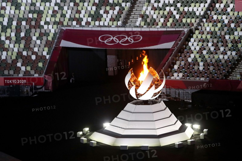 The Flame Cauldron during the Closing Ceremony of the Tokyo 2020 Olympic Games at Olympic Stadium on August 08, 2021 in Tokyo, Japan. Photo: Igor Kralj/PIXSELL