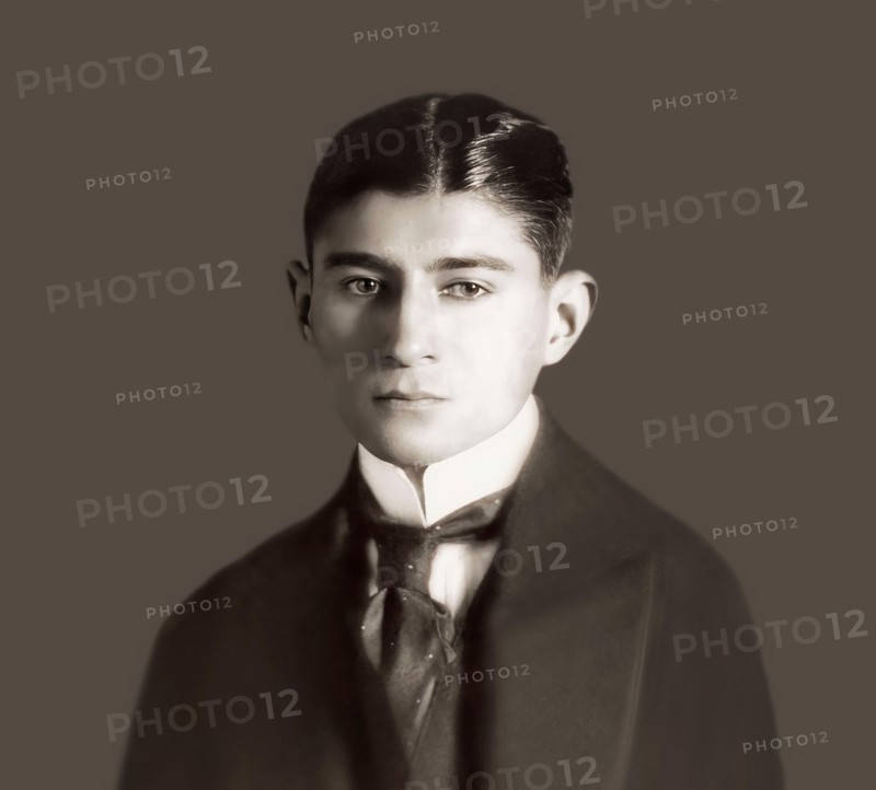 Portrait of Franz Kafka, 1883 – 1924, German-speaking Bohemian novelist, digitally edited according to a photograph taken in 1910