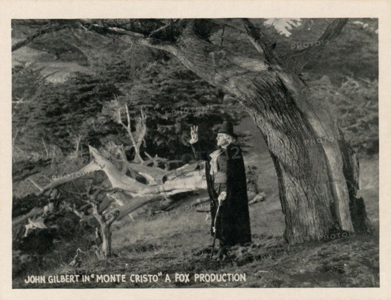 JOHN GILBERT as Edmond Dantes in MONTE CRISTO 1922 director EMMETT J. FLYNN novel Alexandre Dumas Fox Film Corporation from MAKING THE MOVIES 15 Views / Souvenir Pictures produced for Bardell Pictures as Set No.21 published for Pacific Novelty Co. San Francisco-Seattle-Los Angeles in 1924