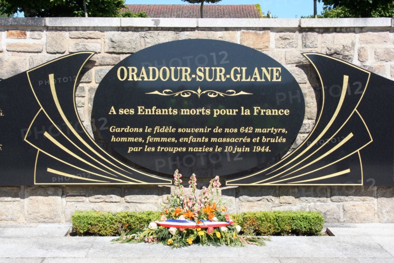 memorial outside the village of Oradour-sur-Glane,France