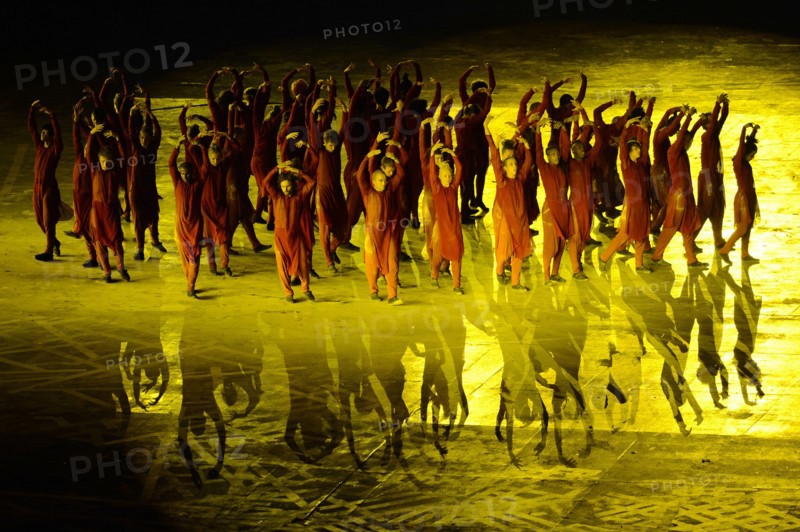 LONDON, ENGLAND - JULY 27, dancers during London Olympics Opening Ceremony at the Olympic Stadium on July 27, 2012 in London, England Photo by Roger Sedres / Gallo Images