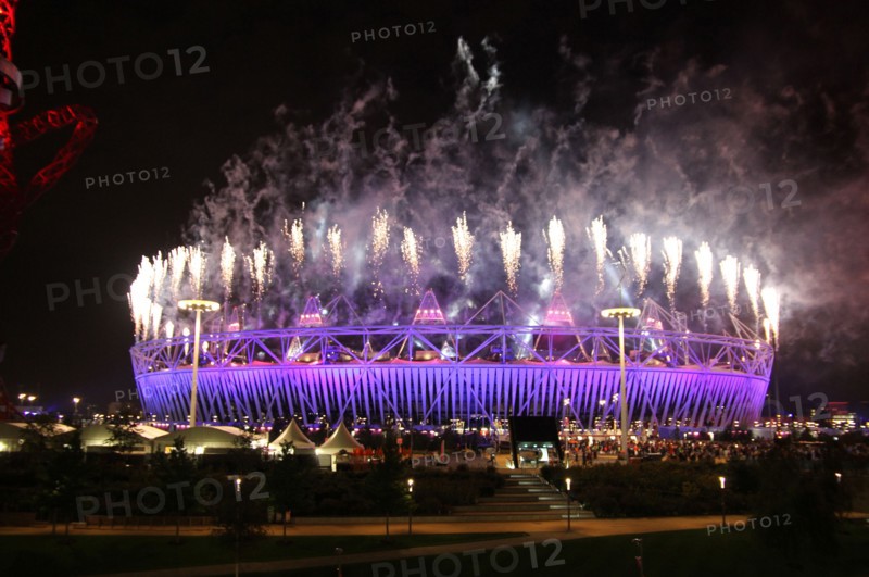 Fireworks at the Opening ceremony of the London 2012 Paralympic games