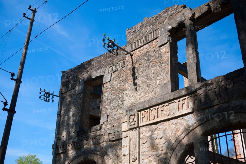 The ruins of Oradour-sur-Glane near Limoges in France.
