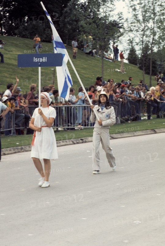 1976 Olympics in Montreal, Canada,  parade of athletes at Opening Ceremonies, team from Israel