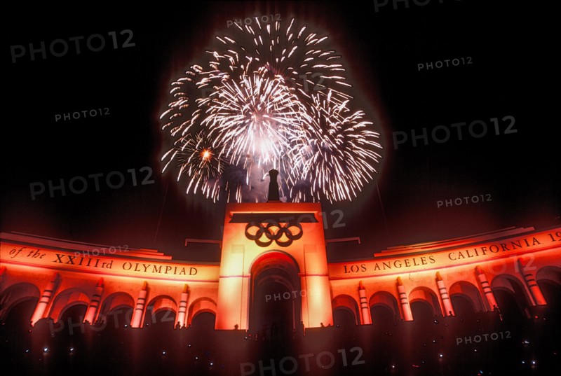 Opening Ceremonies at the 1984 Olympic Summer Games, Los Angeles, CA.