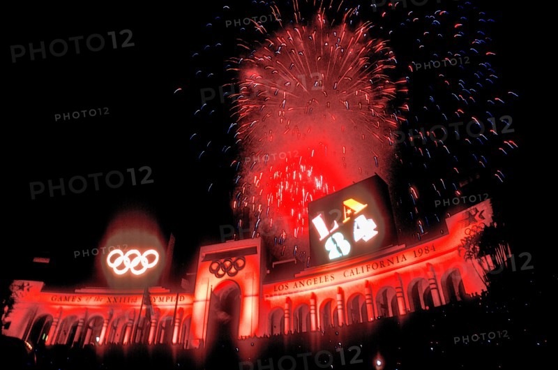 Opening Ceremonies at the 1984 Olympic Summer Games, Los Angeles, CA.