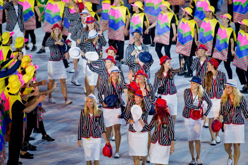 Rio De Janeiro, Brazil. 06th Aug, 2016. The Czech delegation enters the Maracana Stadium during the opening ceremony at the 2016 Summer Olympics in Rio de Janeiro, Brazil, August 6, 2016. © Vit Simanek/CTK Photo/Alamy Live News