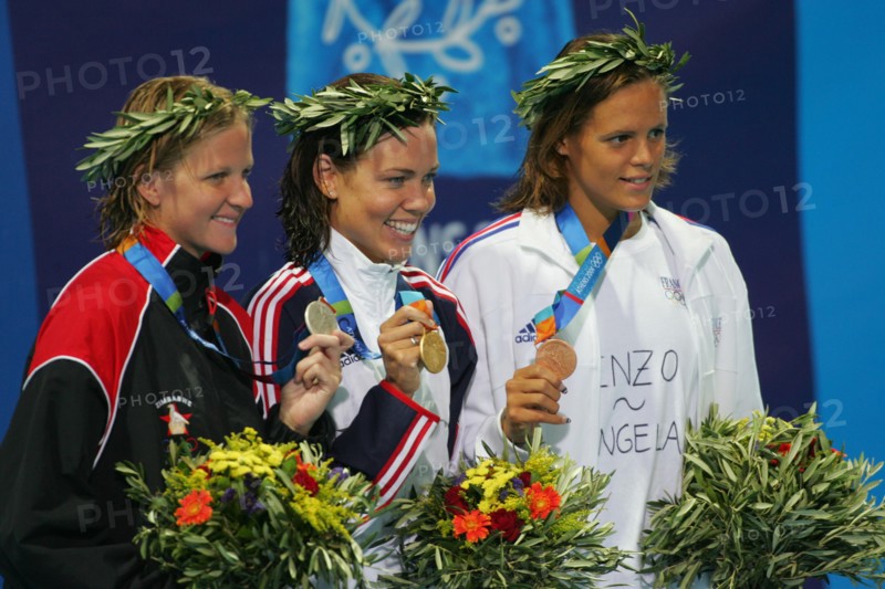 COUGHLIN COVENTRY & MANAUDOU 100M BACKSTROKE ATHENS GREECE 16 August 2004