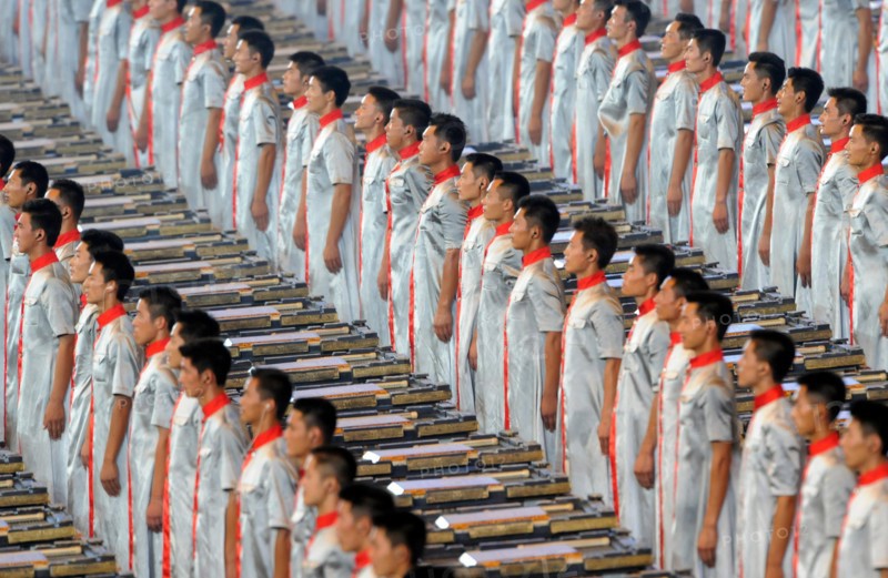 CHINESE PEOPLE OPENING CEREMONY OLYMPIC STADIUM BEIJING CHINA 08 August 2008