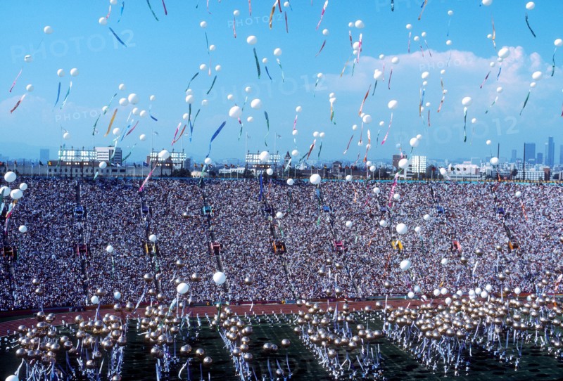 Opening ceremonies at the 1984 Olympic Summer Games, Los angeles, CA