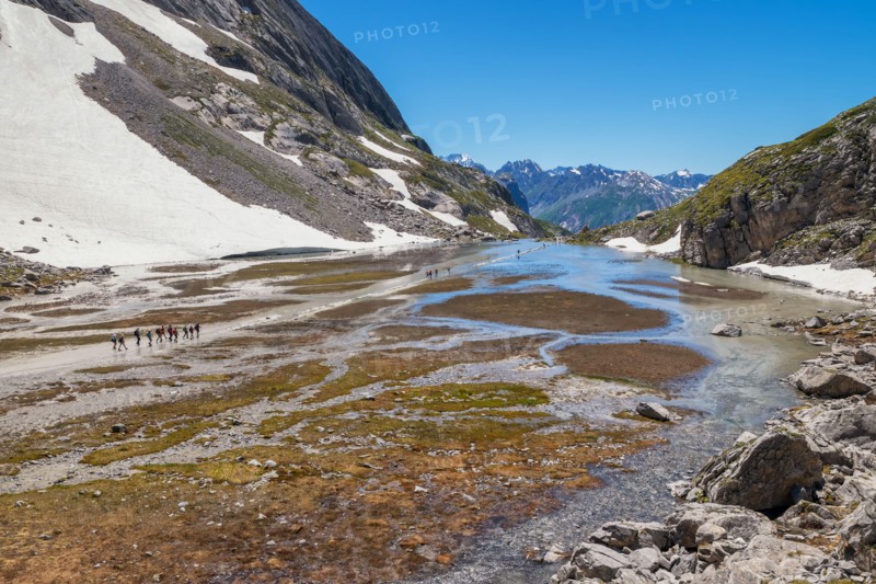03.07.2016 Pralognan-la-Vanoise, Savoie, France, Hikking the GR5 long distance path in the Vanoise Mountains in the Savoie reigon of France