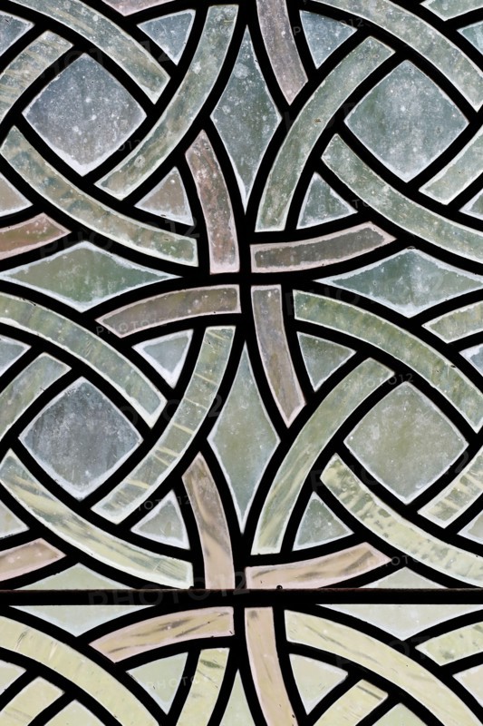 Cistercian Abbey of Fontenay.  Stained glass window.  France.