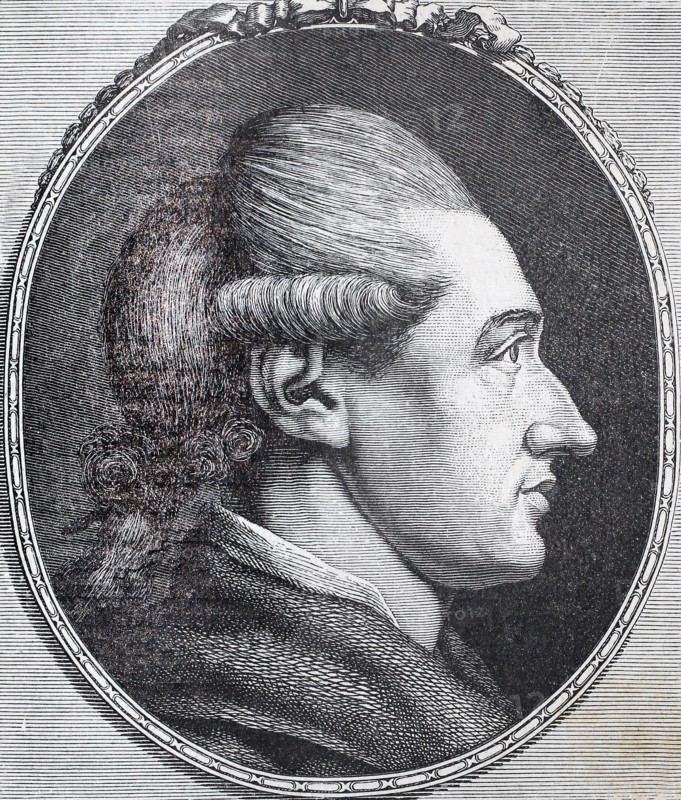 Portrait of Johann Wolfgang von Goethe.