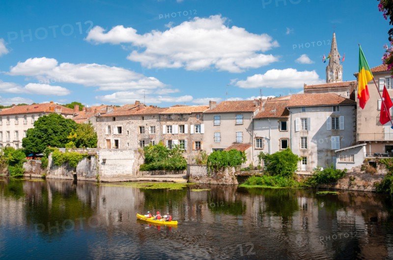 The Charente river, Confolens, Charente (16), Nouvelle-Aquitaine region, France