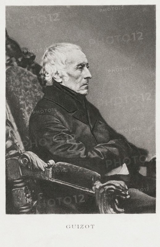 Portrait of François Guizot.François Pierre Guillaume Guizot (1787 – 1874) was a French historian, orator, and statesman.
