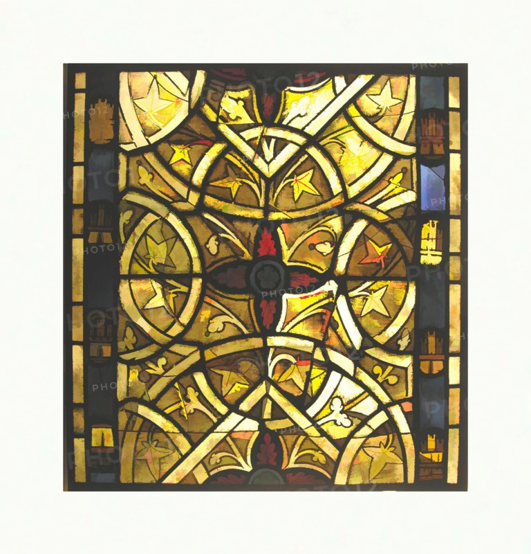 Art inspired by Grisaille Panel, ca. 1265, Made in Rouen, Normandy, France, French, White glass, pot-metal glass, and vitreous paint, Overall: 21 3/4 x 23 7/16 in. (55.2 x 59.6 cm), Glass-Stained, These grisaille panels are part of a set of eight from a window in one of three chapels, Classic works modernized by Artotop with a splash of modernity. Shapes, color and value, eye-catching visual impact on art. Emotions through freedom of artworks in a contemporary way. A timeless message pursuing a wildly creative new direction. Artists turning to the digital medium and creating the Artotop NFT