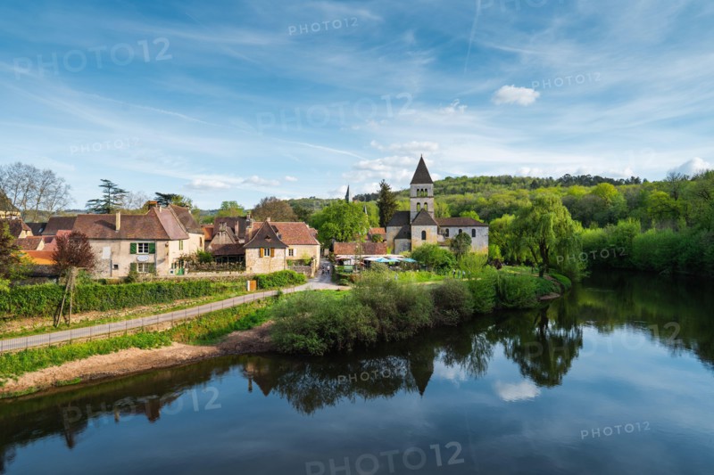 A french village Saint-Leon-sur-Vezere located in southwest France