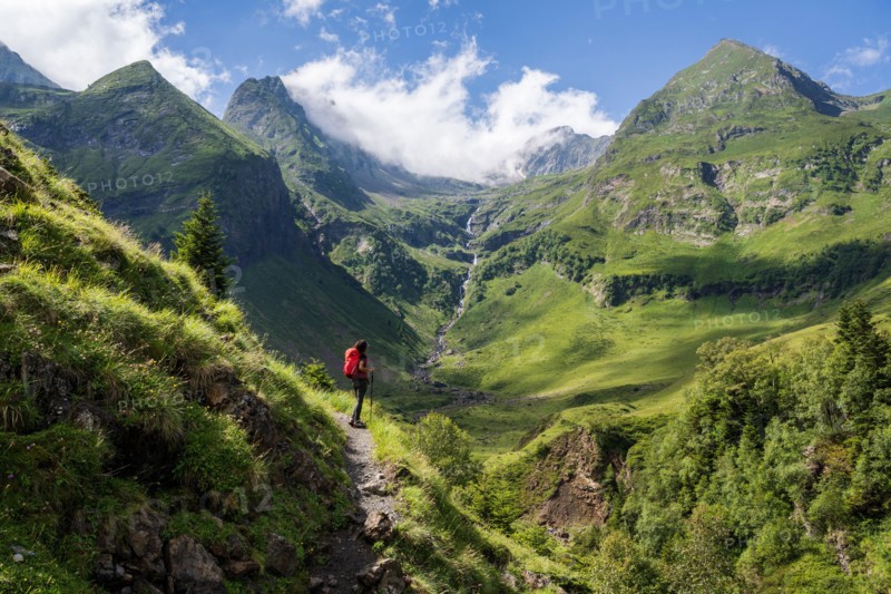 Hiker observing the top