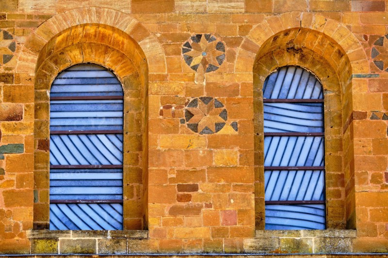 France, Aveyron (12), Conques, labeled Most Beautiful Villages of France, stage on the Camino de Santiago, Sainte-Foy abbey church, 11th and 12th cent