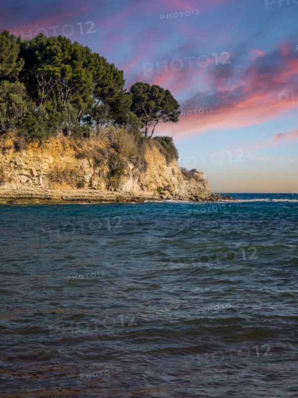 The tip of a peninsula on the Mediterranean sea near Cassis in summer
