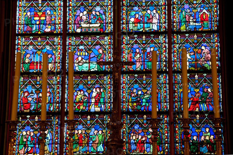 Chapel of the Holy Sacrament in Notre Dame Cathedral in Paris France