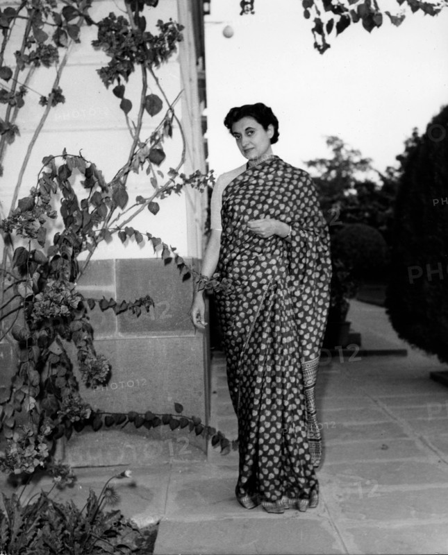 Portrait of India's Prime Minister Indira Gandhi