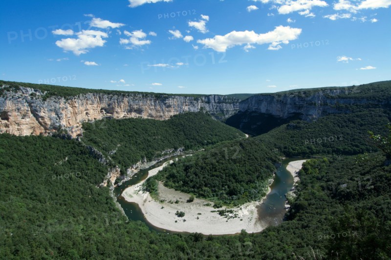 Meander, Gorges de l'Ardeche, Ardeche, Rhone-Alpes, France, Europe